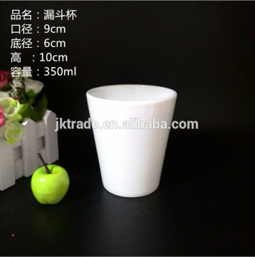 中国の卸売バルク磁器の白いカスタムセラミックコーヒーカップは、ハンドルなし