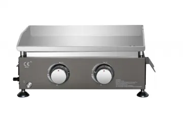 2 Burner Table Top Stainless Steel Gas Griddle