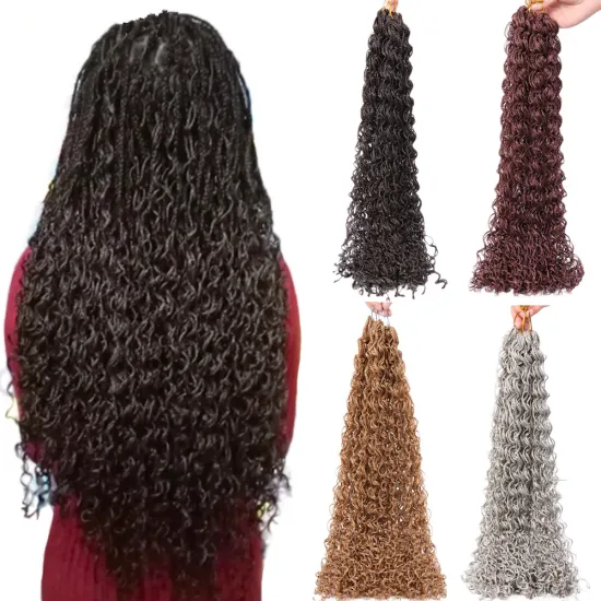 20 Inch Wavy Curl Micro Box Zizi Knots Braids Hair Bulks Synthetic Fibre Zizi Small Box Crochet Braiding Hair Extensions