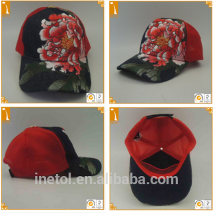 2016 new fashion unique high quality 6 panel Chinese style caps