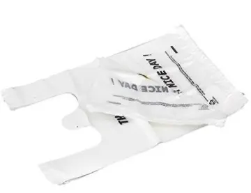 Grocery HDPE Vrigin Clear Plastic Shopping T Shirt Gusset Roll Bag