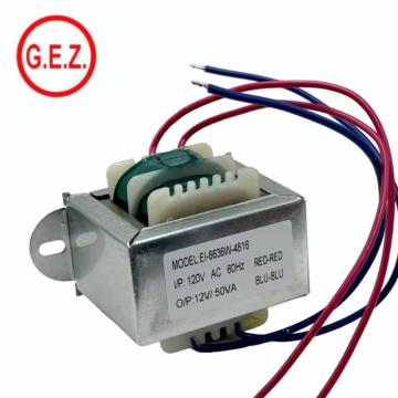 Entrada de 120V Salida 12V 50VA LED EI Core Transformer inversor