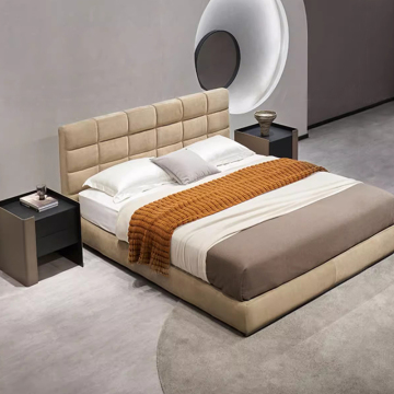 Luxus hölzerne moderne Vintage -schwimmende Bett - König/Queensize