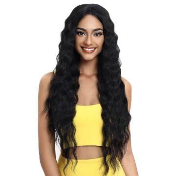 31inches Two Colors Ombre High quality Noble gold Hair Products Lace Front Wigs Long Wave Dark Root Synthetic Wigs For Women