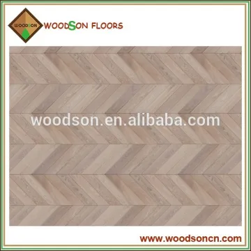 Prefinished Light Color Solid Oak Herringbone Parquet Flooring