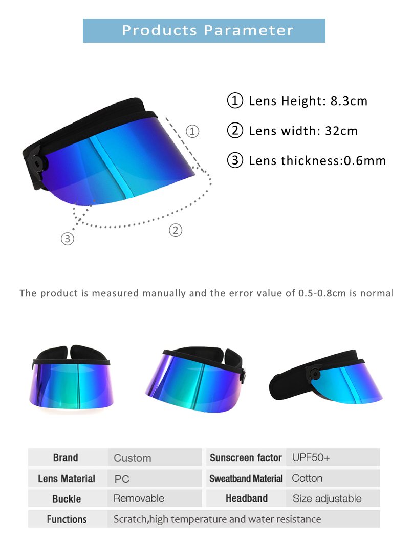 New Design Face Shield Sun Visor Hat For Kids Children Adult