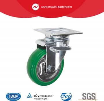 2.5"Janpanese Heavy duty Zinc Coating Top Plate Axle Brake PA Double Ball Bearing Caster Wheel