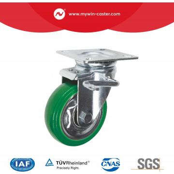 2.5"Janpanese Heavy duty Zinc Coating Top Plate Axle Brake PA Double Ball Bearing Caster Wheel