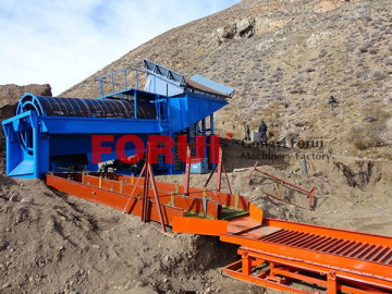 Trommel screen for gold washing