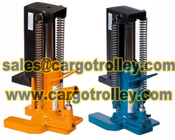 Toe jacks applied on lower clearance industry areas