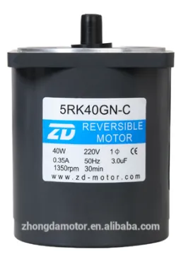 ZD MOTOR, 5RK40GN-C,ac reversible motor ,lead wire type,pinion shaft type,40W90mm220v50HZ