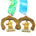 Pedido personalizado de medallas de hilado novedoso
