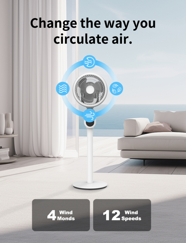 Fan HONETIAN smart DC circulator stand fan