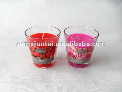 scented glass candles