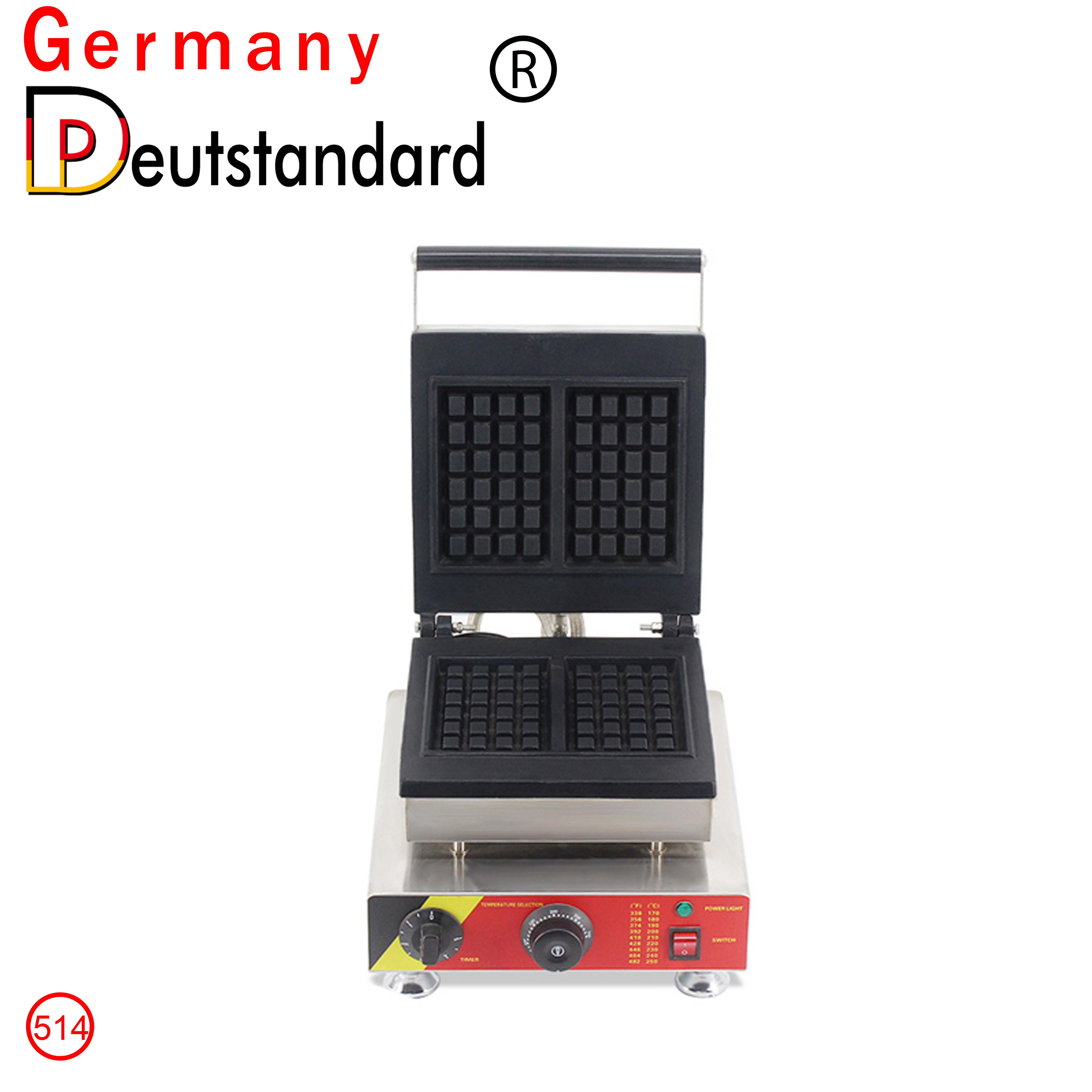 máquina de gofres rectangulares rectangle waffle machine