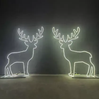 Elegant Irregular Iron Deer for Stage Corner Decoration