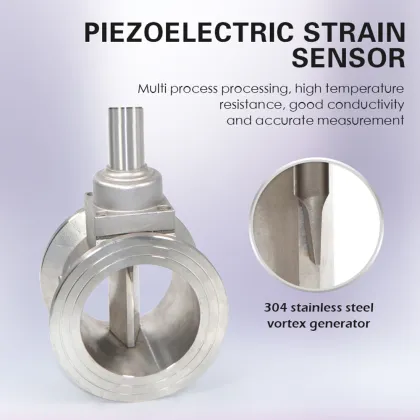Integrated Vortex Flow Meter for Industrial Gases, Compressed Air, and Steam with Temperature and Pressure Compensation
