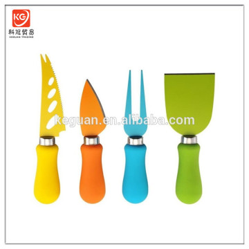 CK-1001 4 Piece Multi-Colored Resin stainless Cheese Knife Set