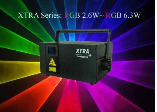 6.3w Rgb Laser Stage Light For Graphic Show , 637nm / 532nm / 445nm
