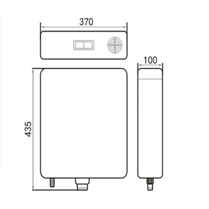 Modern Design Square Plastic Flush Toilet Tanks