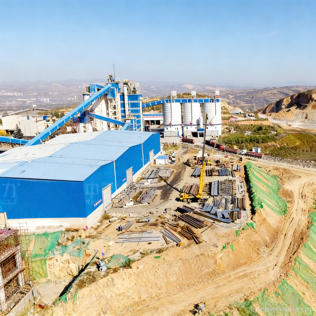 Линия по производству известняка производительностью 1000 тонн в час