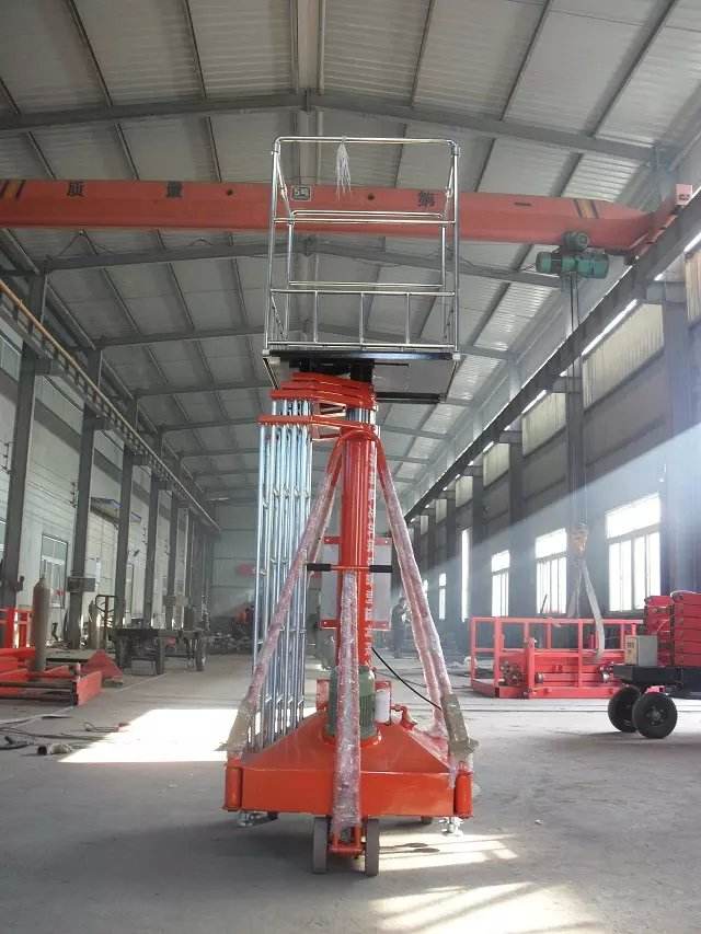 Plataforma de ascensor de trabajo de limpieza ajustable portátil de 12 m