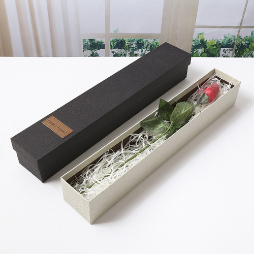 Long Stem Rose Packaging Gift Box with Lid