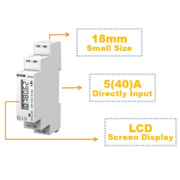 DIN RAIL MINI ОДИН ФАЗА MODBUS ENERGY METER