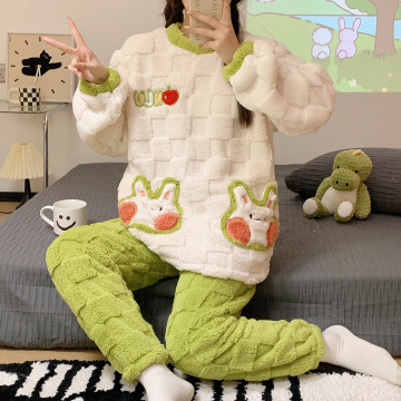 autumn and winter new plush pajamas