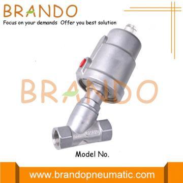 1/2'' DN15 PN16 Pneumatic Threaded Angle Seat Valve