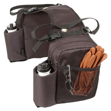 Waterproof Western Saddle Bag with Bottle Holder for Horse Riding Gear