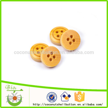 Natural wood color 18L wood crocs shoes button