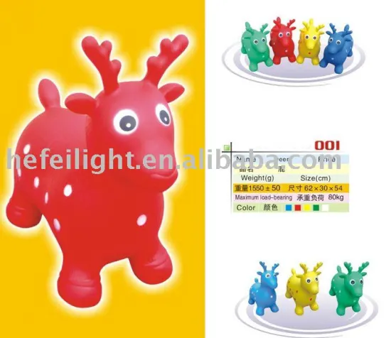 Inflatable deer toy with PVC