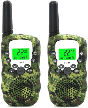 Outdoors Kids' Camouflage Walkie-Talkies: A Fun and Functional Toy with Flashlight and LCD Screen