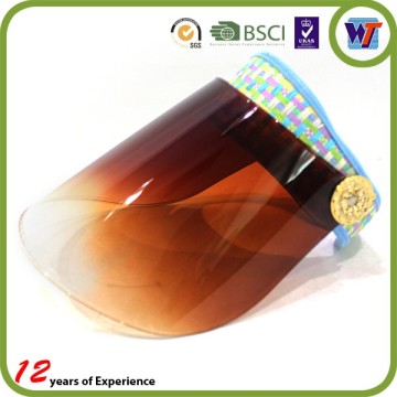 2016 Newest Design UV Care Sun Visor Caps Plastic Sun Visor Caps