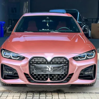 Rose Pink Metallice Car Wrap