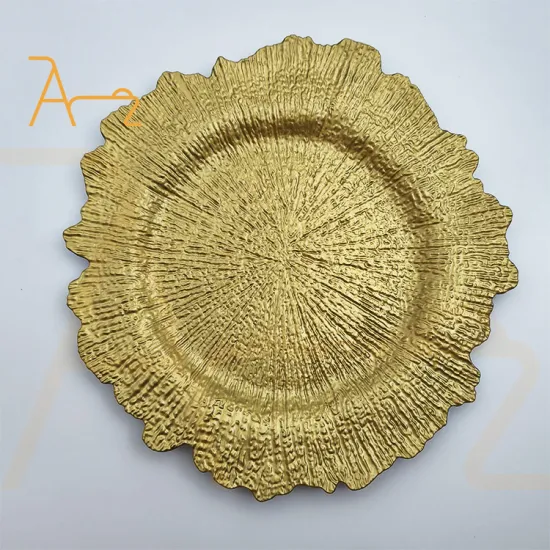 Hot Sale: 13 Inch Round Gold Charger Plates - Elegant Wedding and Party Decoration