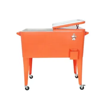 Customized Party Drink Beverage Beer 80qt Rolling Ice Chest Trolley Cooler Cart for Outdoor Picnic Camping