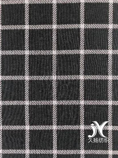 Black Plaid Jaccquard Knit