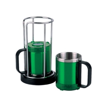 Three-finger Black PP Handle Coffee Mug Set with High Quality SS Stander