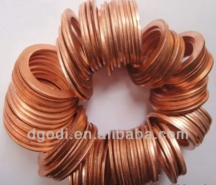 injector copper washer, thin flat washer, copper washer