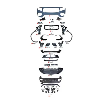 Mercedes-Benz GLB Class X247 2020-2022 Body Kit - Upgrade to GLB35 AMG Bumper Set with Grille