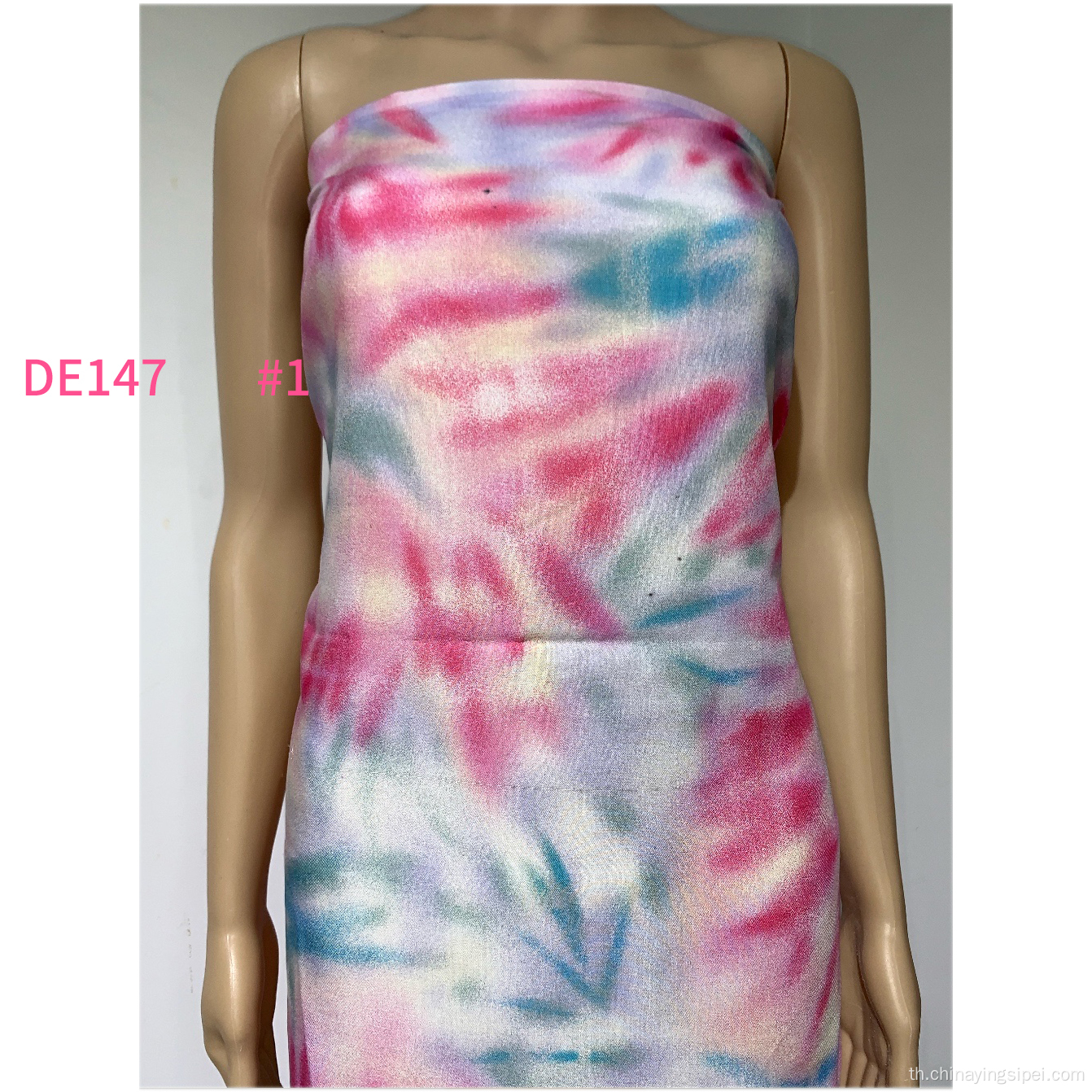 สต็อกล่าสุดของสต๊อกนุ่มสีสันสดใส viscose พิมพ์ tie dyed poplin