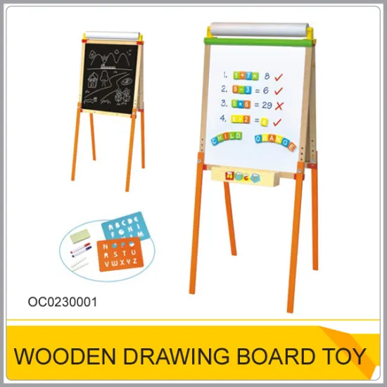 Educational learning toy 3 in 1 wooden drawing board OC0230001