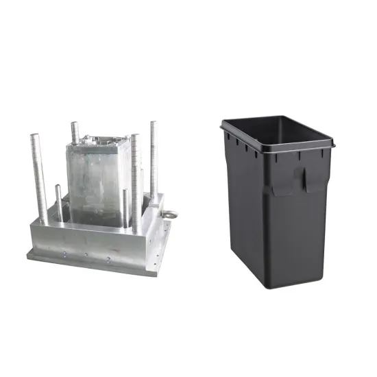 Large Eco-Friendly Custom Plastic Injection Garbage Bin Mould