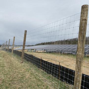 solar field knot wire fence