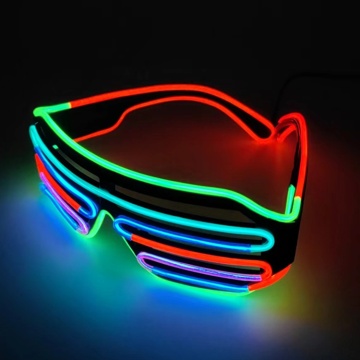 80s EDM Neon LED Sunglasses for Raves and Parties