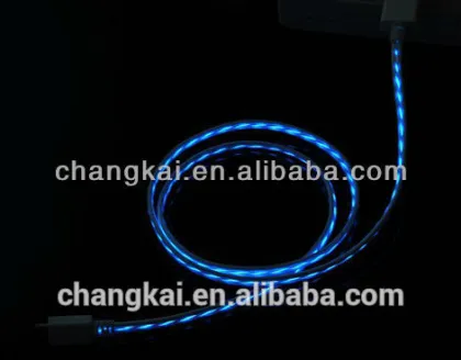 visible flowing cable