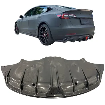 High Quality CMST Carbon Fiber Rear Diffuser for Tesla Model 3