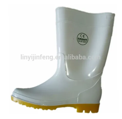 Unisex White Work PVC Boots For Food Industry
